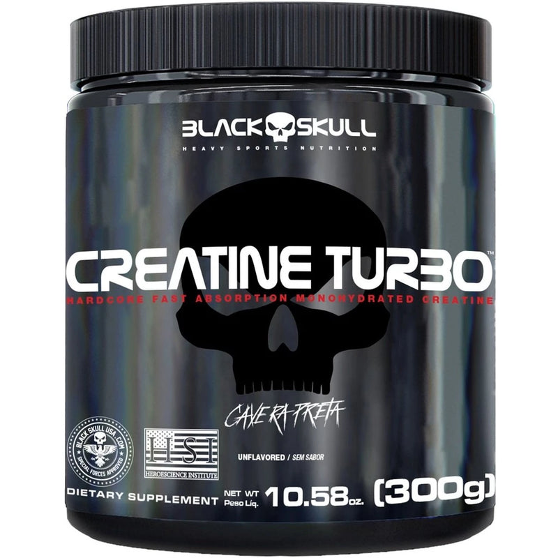 CREATINA MONOHIDRATADA CREATINE TURBO 300G - BLACK SKULL!