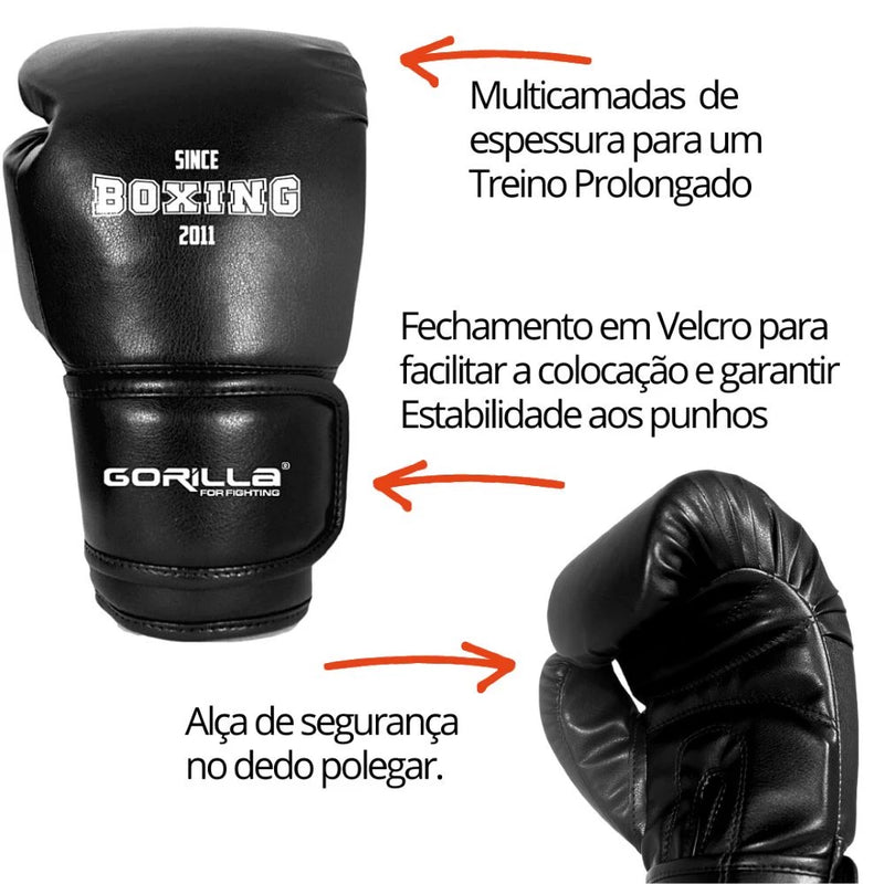 GUARDIÃO GLADIADOR 12 OZ EDIÇÃO TRIUNFANTE TREINO MESTRE COMBATE MUAY THAI DEFESA PROFISSIONAL GOLPES MMA