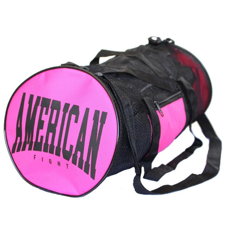 Kit Boxe Muay Thai Luva Bolsa Bandagem Bucal American Fight - Rosa