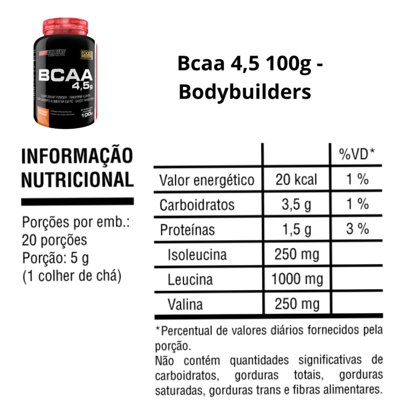 KIT WHEY PROTEIN CONCENTRADO EM BLEND PROTEICO 500G + BCAA 4,5 100G + POWER CREATINA 100G - BODYBUILDERS - ORIGINAL AUMENTO DE MASSA MUSCULAR