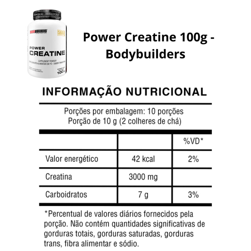 KIT WHEY PROTEIN CONCENTRADO EM BLEND PROTEICO 500G + BCAA 4,5 100G + POWER CREATINA 100G - BODYBUILDERS - ORIGINAL AUMENTO DE MASSA MUSCULAR