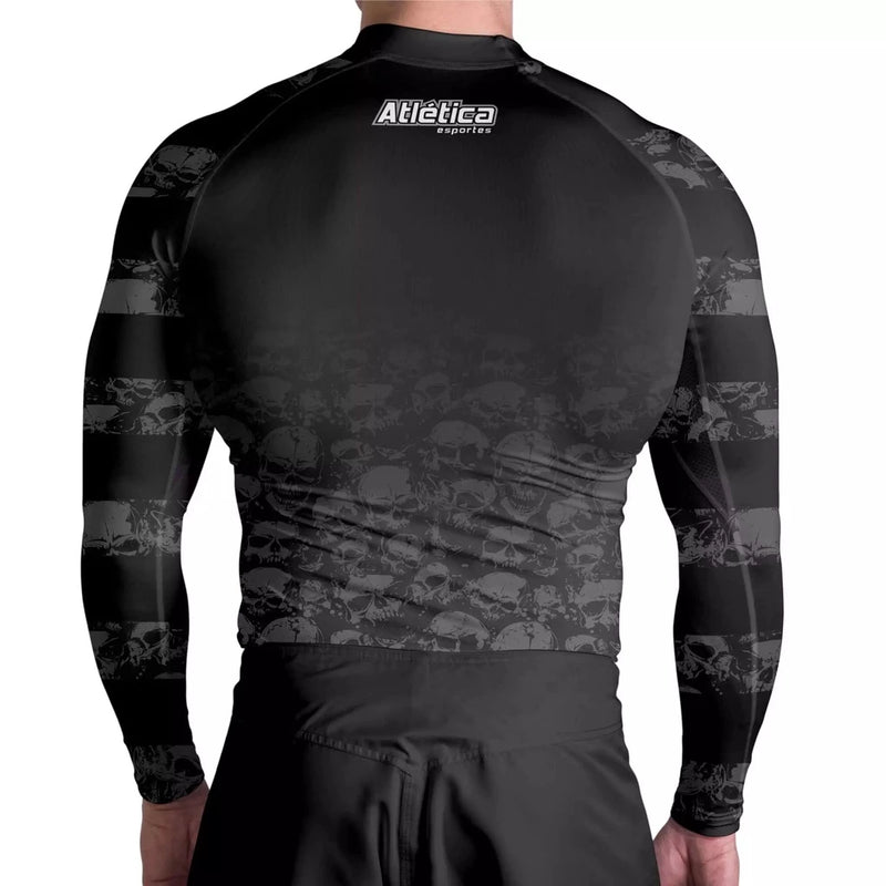 RASH GUARD JIU JITSU SKULL ATL - PROFISSIONAL