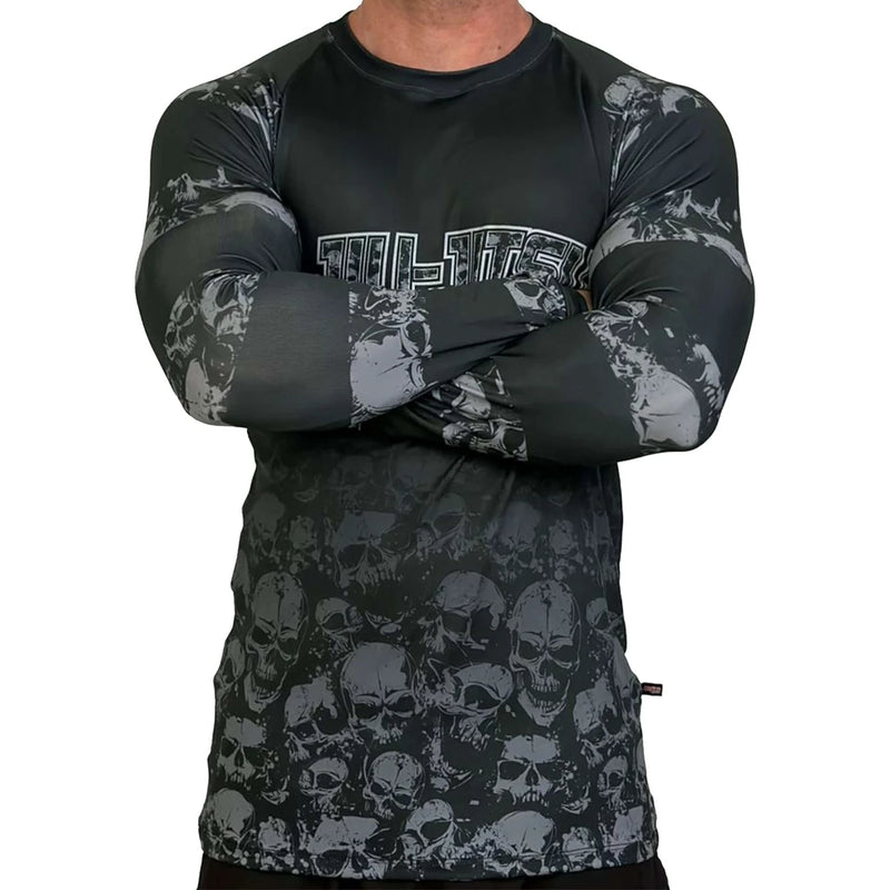 RASH GUARD JIU JITSU SKULL ATL - PROFISSIONAL